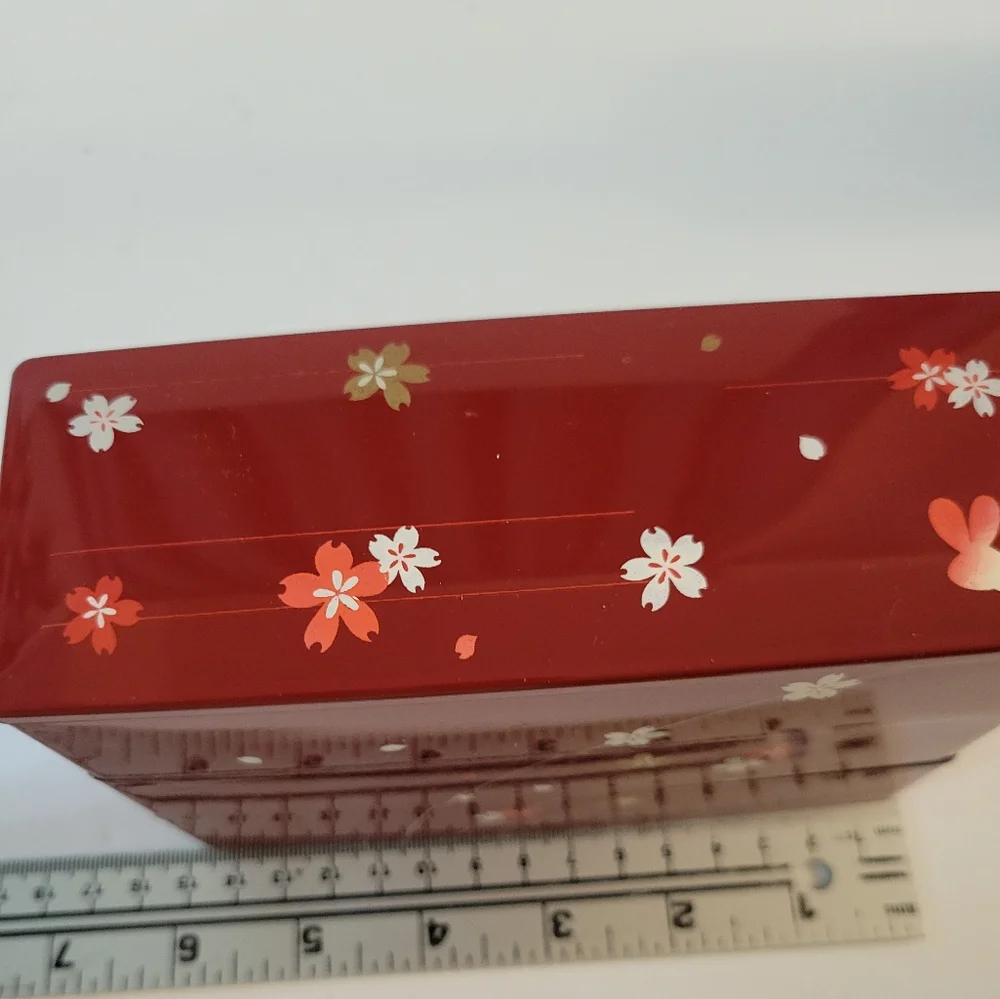 Plastic Stacking Storage Box Floral Pattern
